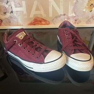 Converse Maroon Canvas Sneakers
